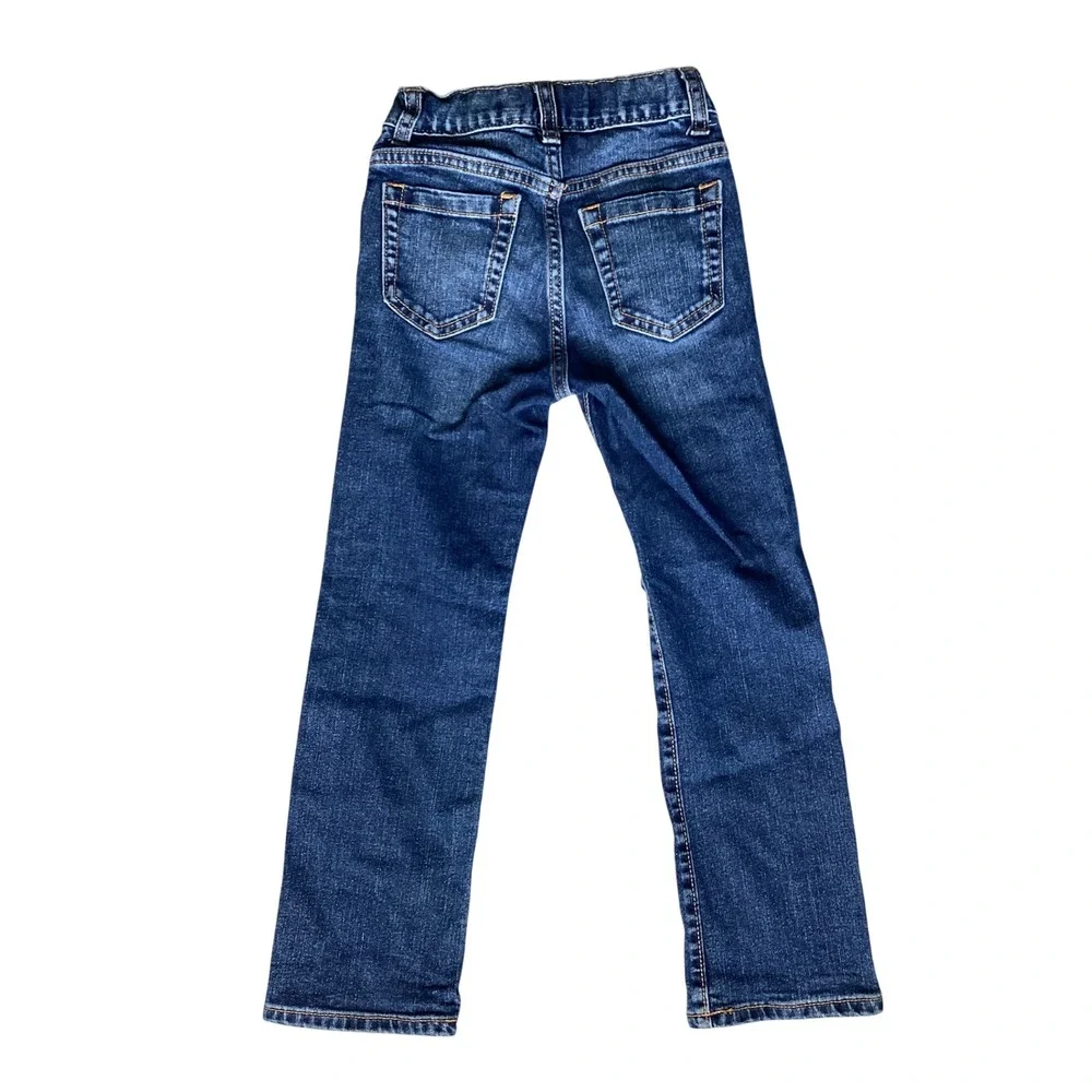 Old Navy Straight Jeans Boys 6 Slim Dark Wash Good Built-In Flex Denim